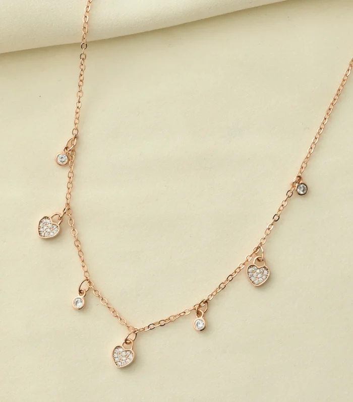 Sparkling Elegance Heart of Joy Charm Necklace