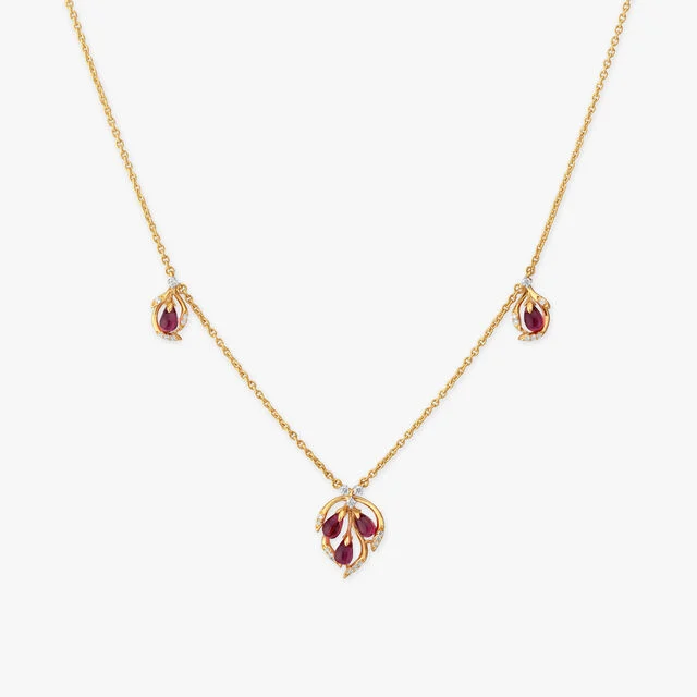 Trio Blossom Diamond Necklace