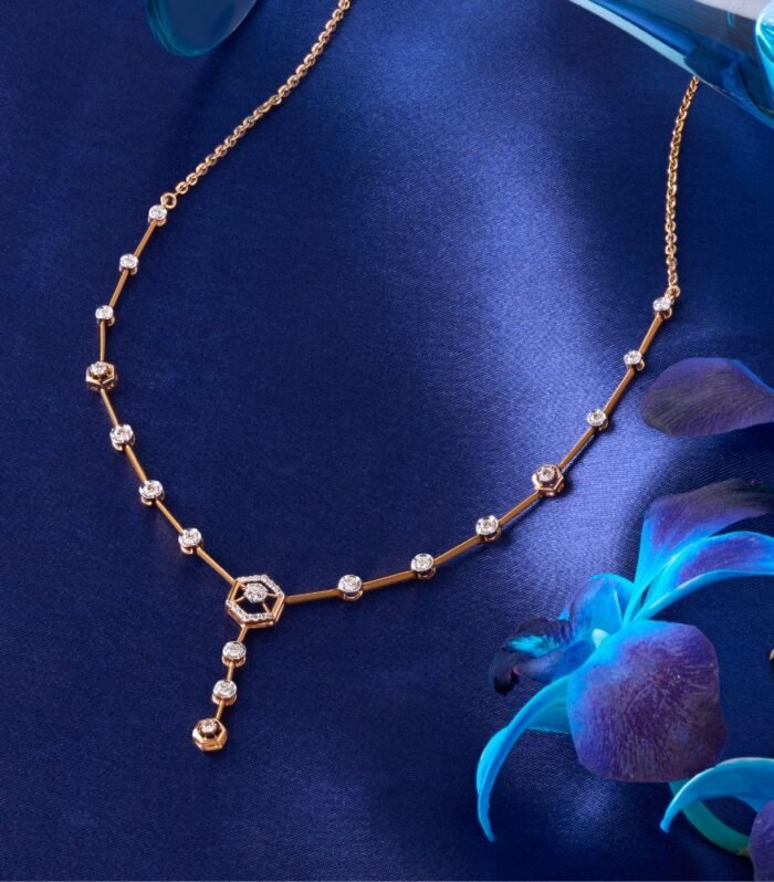 Exquisite Diamond Rose Gold Necklace